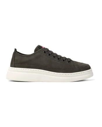 Pantofi sport low-cut de piele Twins 50297, Gri inchis
