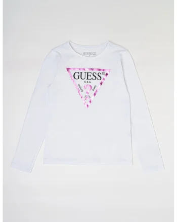 Bluza de bumbac cu imprimeu logo, Alb optic
