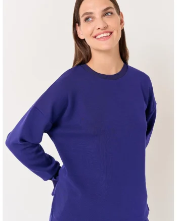 Bluza de trening cu maneci cazute, Violet