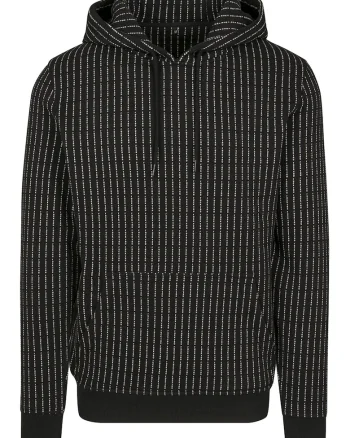 Hanorac unisex din amestec de bumbac cu model text, Negru