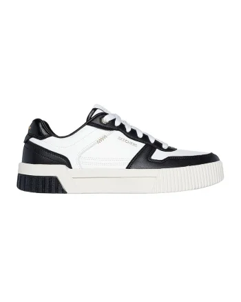 Pantofi sport de piele ecologica cu logo, Alb/Negru