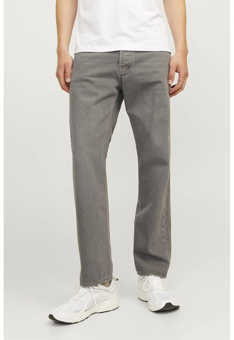 Blugi relaxed fit JJICHRIS JJCOOPER AM 900, Gri melange