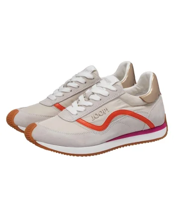 Pantofi sport de piele intoarsa cu garnituri textile 26673, Portocaliu/Bej