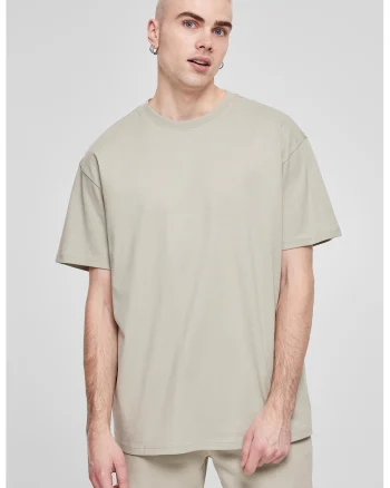 Tricou supradimensionat cu maneci cazute, Verde pal