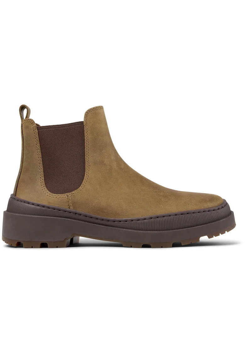Ghete Chelsea de piele nabuc Brutus Trek 51787, Maro