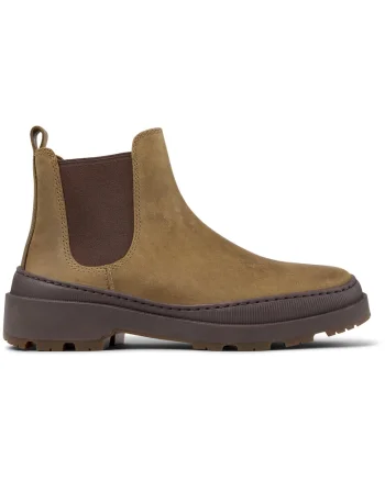 Ghete Chelsea de piele nabuc Brutus Trek 51787, Maro