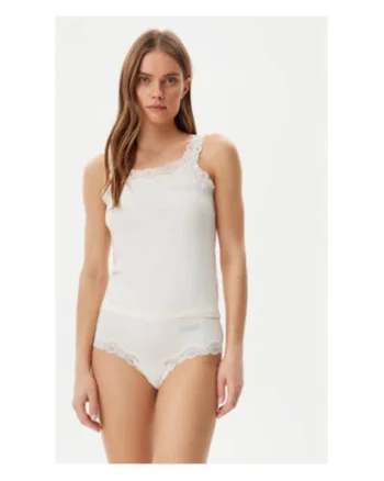 Top de pijama din amestec de modal si bumbac