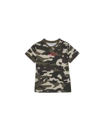 Tricou din bumbac organic cu model camuflaj