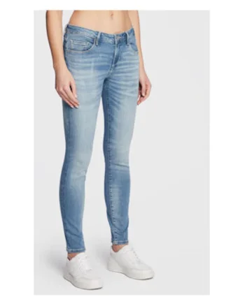 Blugi skinny fit cu aspect prespalat Annette