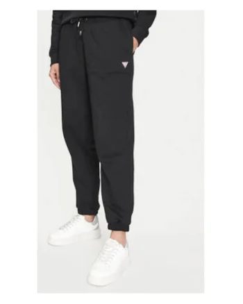 Pantaloni din amestec de bumbac cu șnururi și buzunare