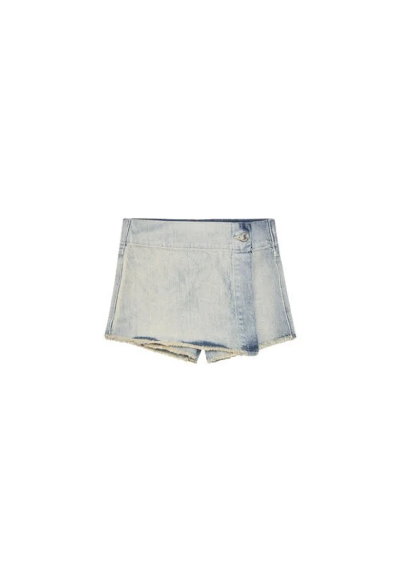 Fusta-pantaloni cu aspect uzat