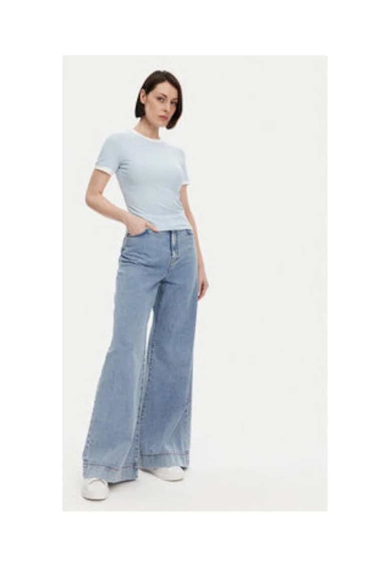 Tricou crop din amestec de modal