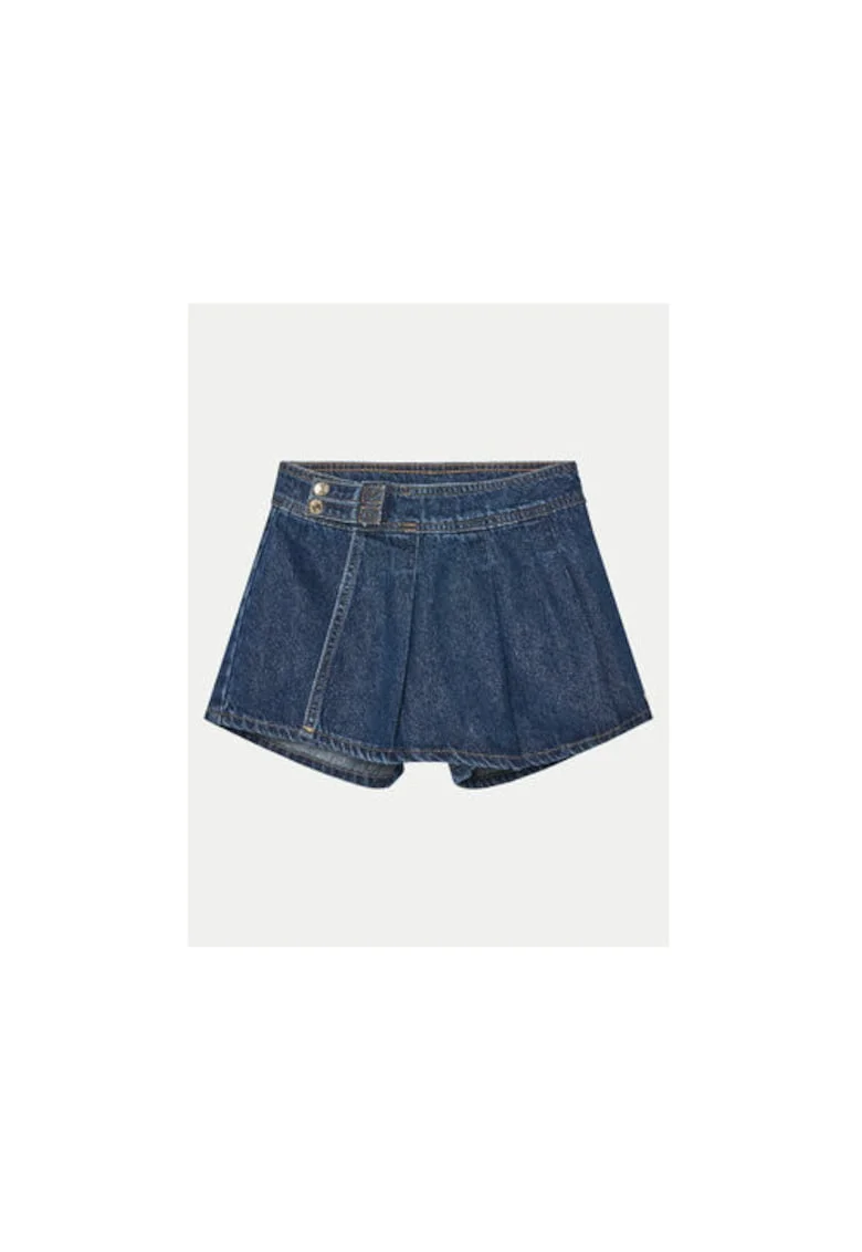 Fusta pantalon mini din denim