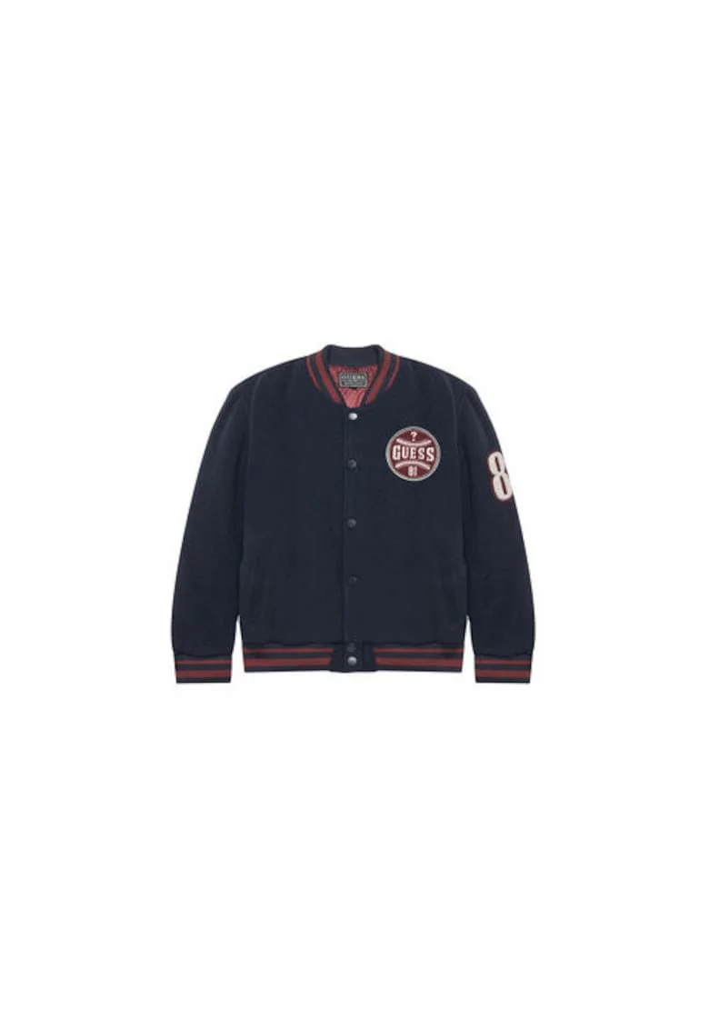 Cardigan cu nasturi si model logo