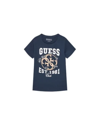 Tricou din amestec de bumbac organic cu decolteu la baza gatului