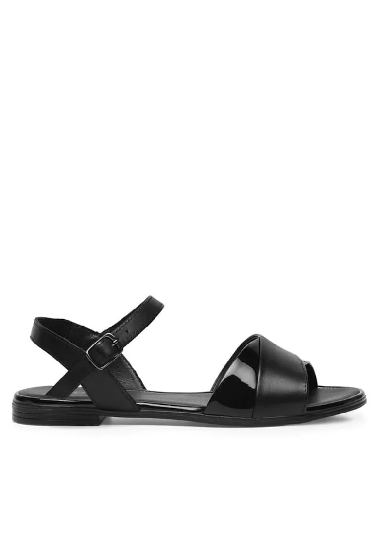 Sandale dama, 19079,  Piele naturala, Sintetic, Negru
