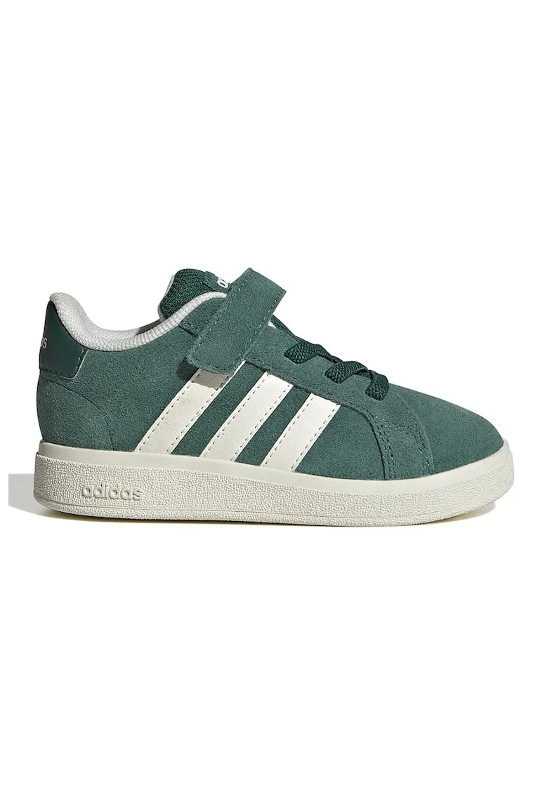 Pantofi sport Grand Court cu velcro, Verde englez/Alb murdar