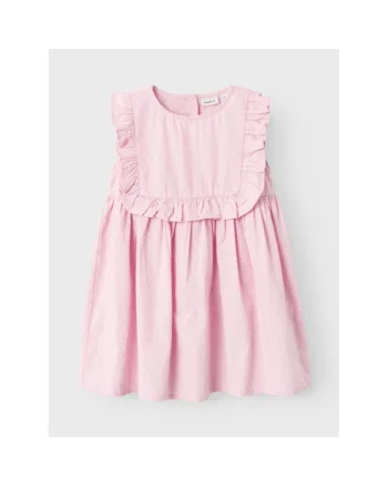 Rochie evazata cu volanase, Roz