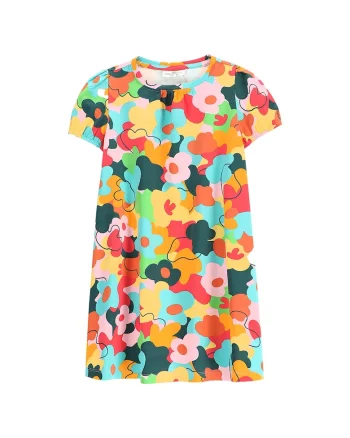 Rochie fete  WC5129201MGK, Bumbac, Multicolor, Multicolor