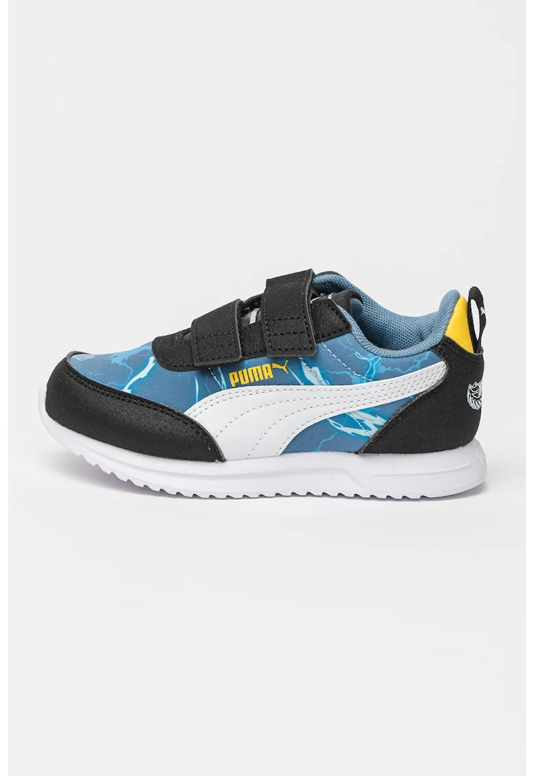 Pantofi sport cu model si inchidere velcro R78 Lightwind, Galben sofran/Negru stins/Alb optic