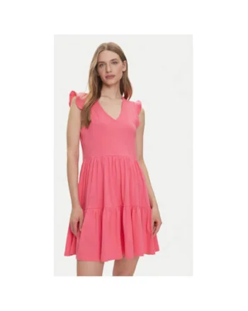 Rochie de vara dama  15226992, Bumbac organic, Roz, Roz