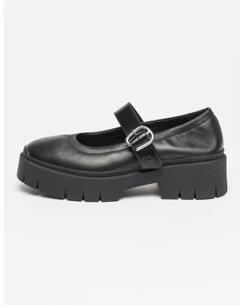 Pantofi Mary Jane de piele ecologica Kris, Negru