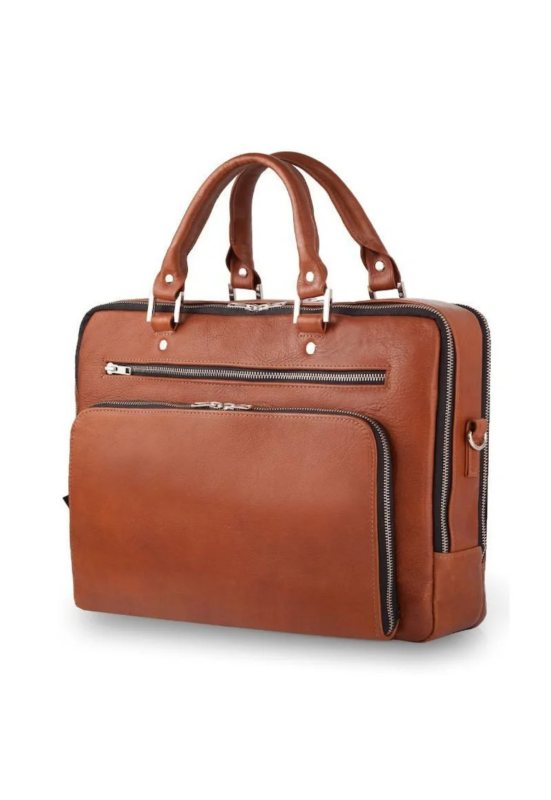Geanta barbateasca din piele vintage pentru laptop  SL24 Shannon Maro