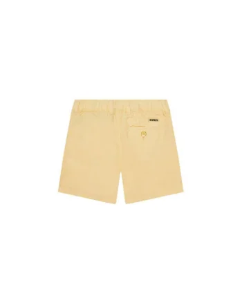 Pantaloni scurti cu buzunare oblice din amestec de in