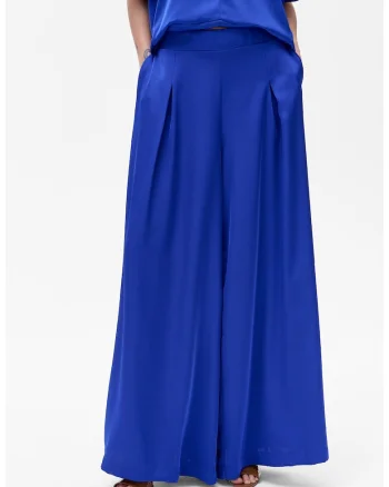 Pantaloni relaxed fit cu talie medie