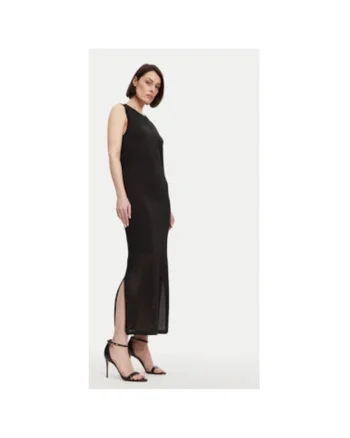 Rochie dama  FJ25SD5007K420Q7, Viscoza/Nylon, Negru