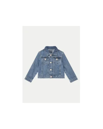 Jacheta din denim cu model cu inimi