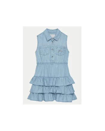 Rochie din denim cu volane
