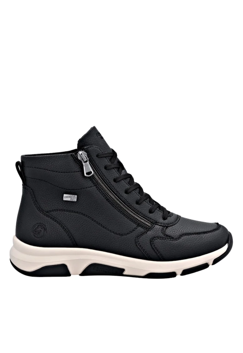 Ghete sport, dama,  D1S71-00 negru, piele naturala, Negru