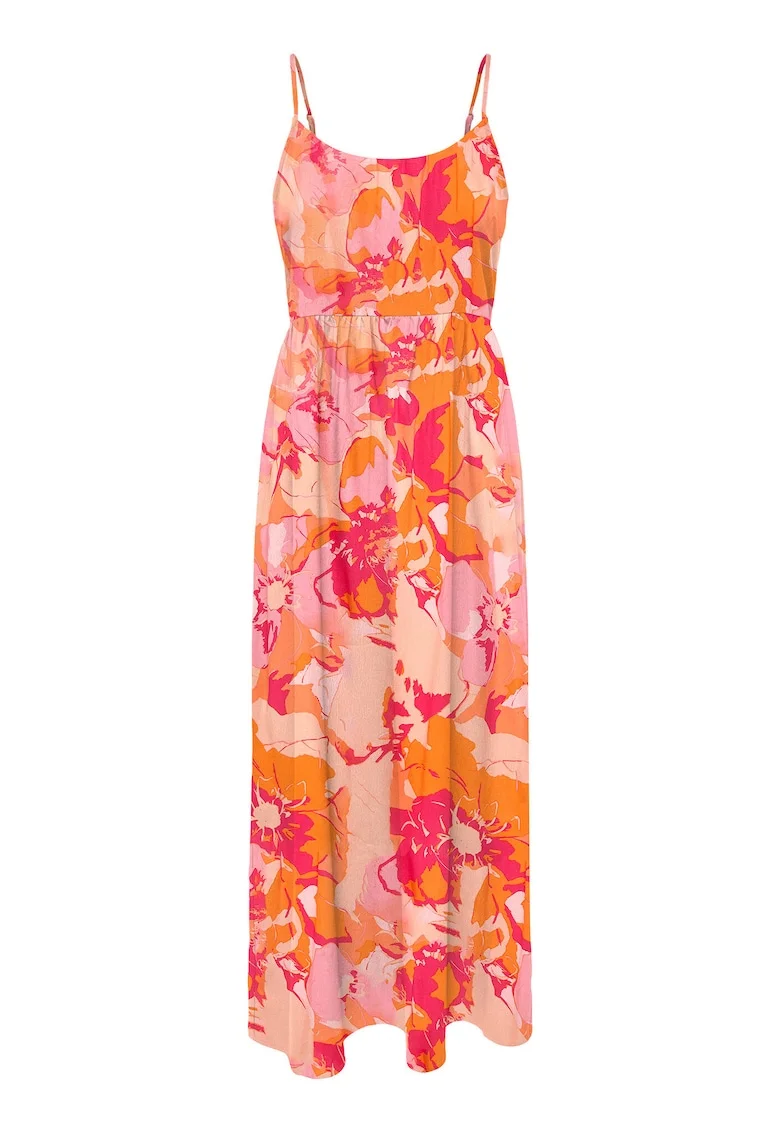 Rochie de vara dama  15347730, Viscoza, Portocaliu, Portocaliu
