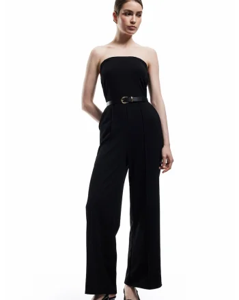 Salopeta fara maneci cu model uni, Negru