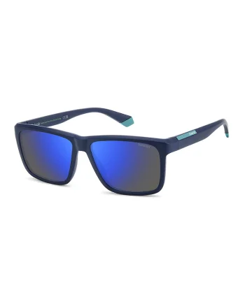 Ochelari de soare dreptunghiulari cu lentile polarizate, Bleumarin