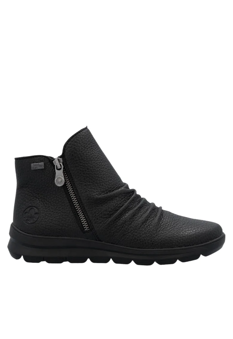 Ghete casual, dama,  Z0056-00 negru, piele naturala, Negru