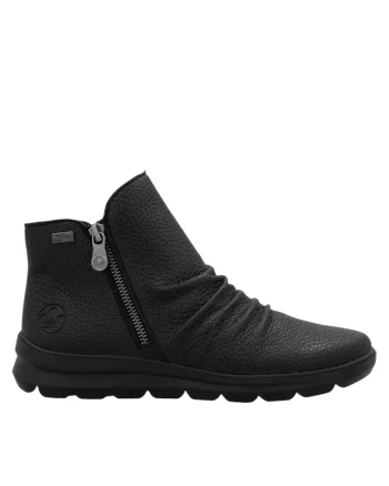 Ghete casual, dama,  Z0056-00 negru, piele naturala, Negru