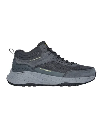 Pantofi sport impermeabili cu insertii de piele nabuc, Gri carbune