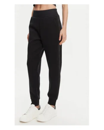 Pantaloni de trening cu imprimeu grafic si talie inalta