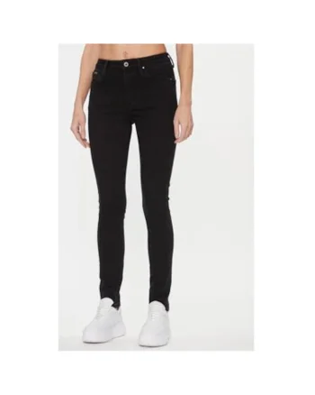 Pantaloni dama  PL204584XG6, Bumbac/Poliamida, Negru, Negru