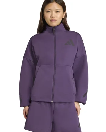 Bluza de trening cu fermoar Z.N.E, Violet aubergine