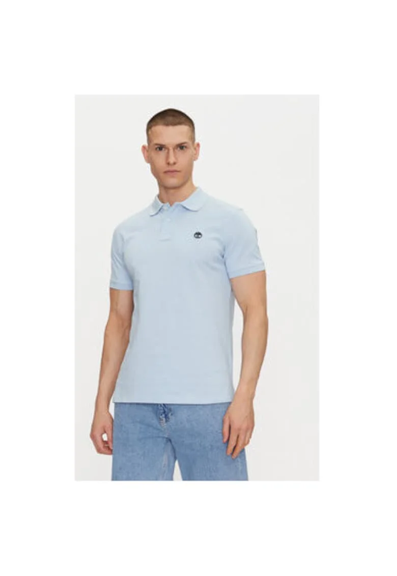 Tricou polo barbati  TB0A6VDP9401, Bumbac organic, 45687, Albastru deschis
