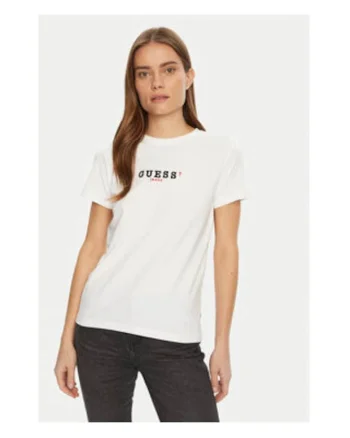 Tricou Din Bumbac Cu Decolteu La Baza Gatului