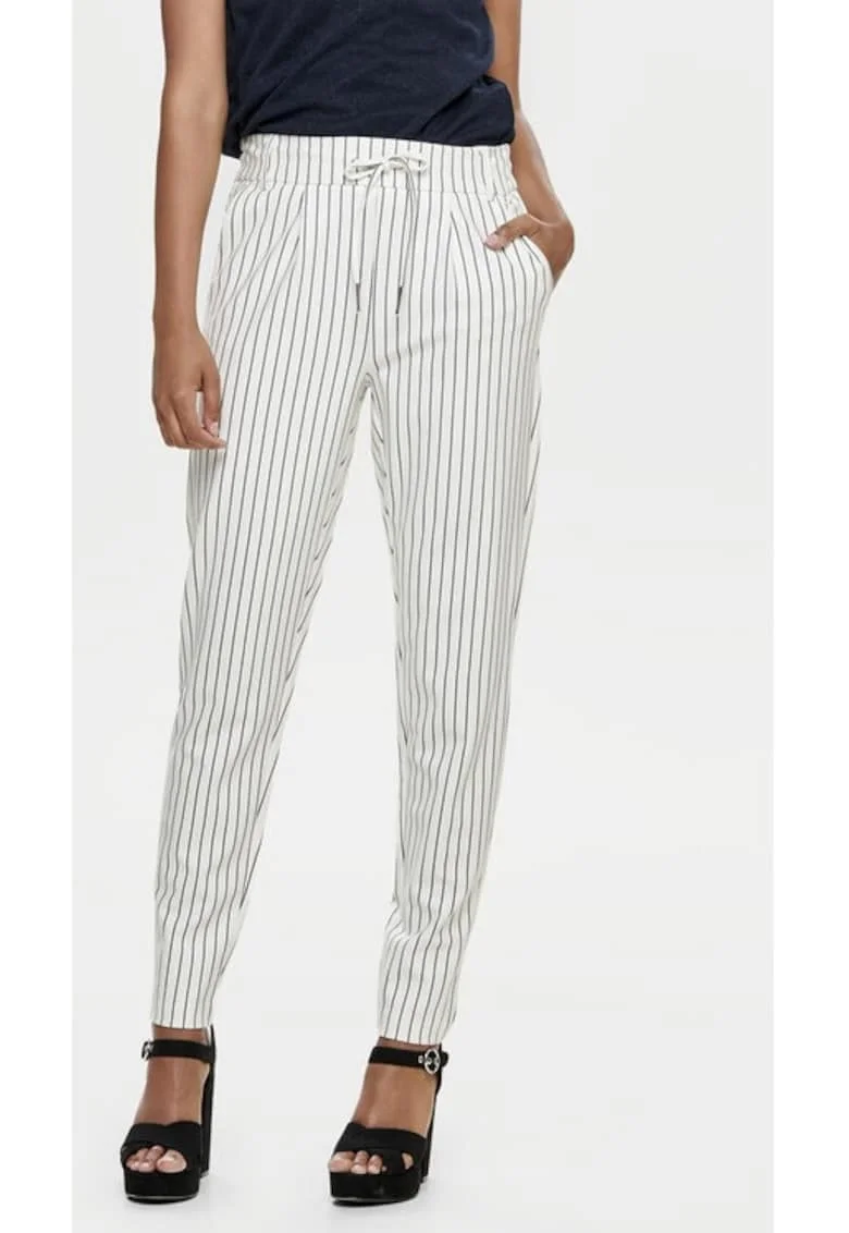 Pantaloni din material 15176615 Alb Regular Fit, Viscoza