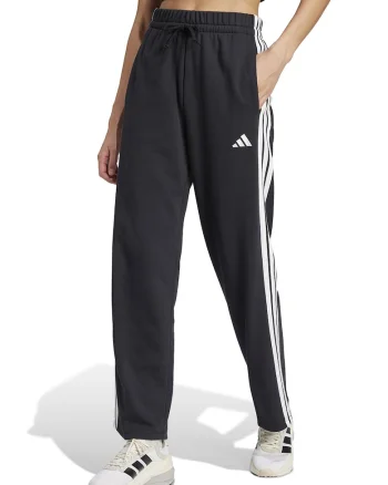 Pantaloni lungi de trening cu snur, Alb/Negru