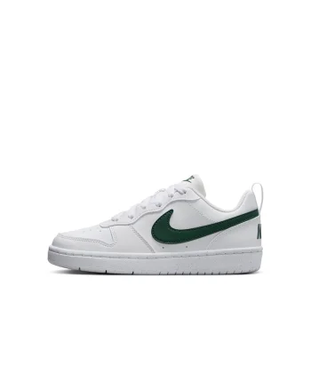 Pantofi sport din piele ecologica Court Borough, Alb optic/Verde aquamarin