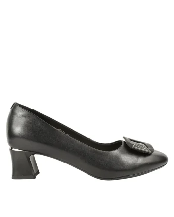 Pantofi casual, dama,  855-11 negru, piele naturala, Negru