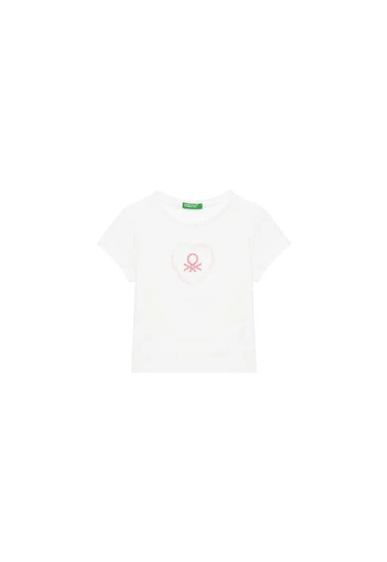 Tricou pentru fete  3I1XG10HU, Bumbac, Alb, Alb