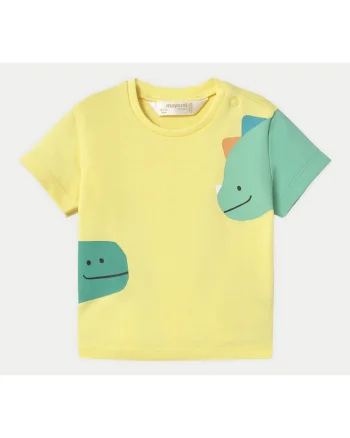 Tricou baieti  1037, Bumbac/Elastan, Galben